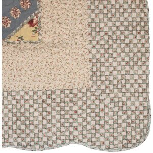 Clayre & Eef Q203.060 Prehoz na posteľ 180x250 cm s poťahom na vankúš 50x70 cm Vintage