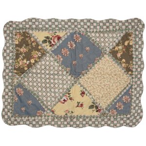 Clayre & Eef Q203.060 Prehoz na posteľ 180x250 cm s poťahom na vankúš 50x70 cm Vintage