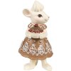 Clayre & Eef 6PR3904GG Dekoračné myši s tortovou súpravou 2 5x5x11 5x5x10 cm