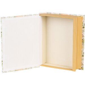 Clayre & Eef 66017 Box v tvare knihy bielozelený 17x14x5 cm