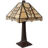 LumiLamp 5LL-5450 Stolná lampa Tiffany 23x23x38 cm E14 max 40W Béžová
