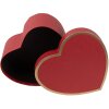 Clayre & Eef 66026 Srdcové krabice červené sada 3 ks 28x26x14 24x23x12 21x20x10 cm