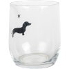 Clayre & Eef PWSGL0004 Pohár na pitie priehľadný Ø 8x9 cm 300 ml vo vidieckom štýle
