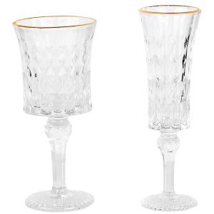 Clayre & Eef 6GL5011 Pohár na šampanské Ø 6x20 cm / 100 ml