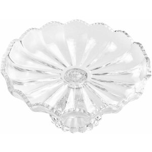 Clayre & Eef 6GL5013 Misa na nožičke zo skla transparentná Ø 23x12 cm