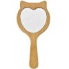 Juleeze JZHBR0002 Haarbürste mit Spiegel Holz Braun Beige 16x8x3 cm
