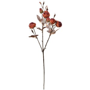 Clayre & Eef 6PL0330P Dekoratívna vetvička s kvetmi oranžová 16x9x73 cm