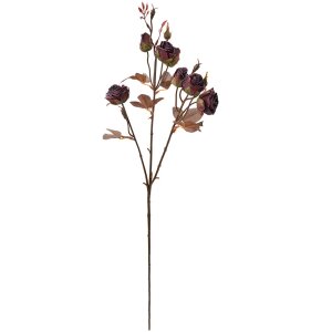 Clayre & Eef 6PL0330R Dekorácia vetva s kvetmi červená rustikálna 16x9x73 cm