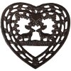 Clayre & Eef 6Y5637 Podložka pod panvicu s motívom srdca s jeleňom hnedá 19x18x2 cm