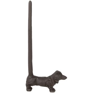 Clayre & Eef 6Y5638 Držiak na kuchynské rolky Iron Brown 14x8x30 cm