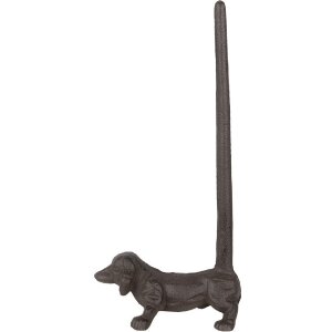 Clayre & Eef 6Y5638 Držiak na kuchynské rolky Iron Brown 14x8x30 cm