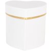 Clayre & Eef 66024W Darčeková krabička v tvare srdca z bieleho zlata 10x10x10 cm