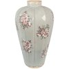 Clayre & Eef 6CE1970S Váza sivoružová Ø17x28 cm Keramický vidiecky štýl