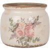 Clayre & Eef 6CE1978M Kvetináč dekorácia kvetinový motív Ø 16x13 cm