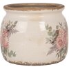 Clayre & Eef 6CE1978M Kvetináč dekorácia kvetinový motív Ø 16x13 cm