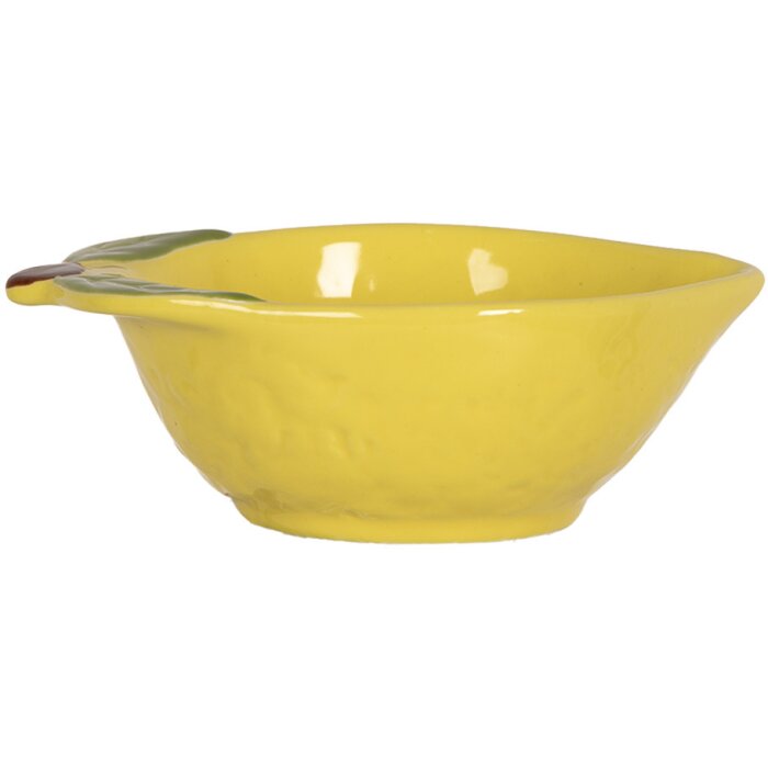 Clayre & Eef 6CEBO0084S Citrónová miska žltá 12x9x4 cm 100 ml