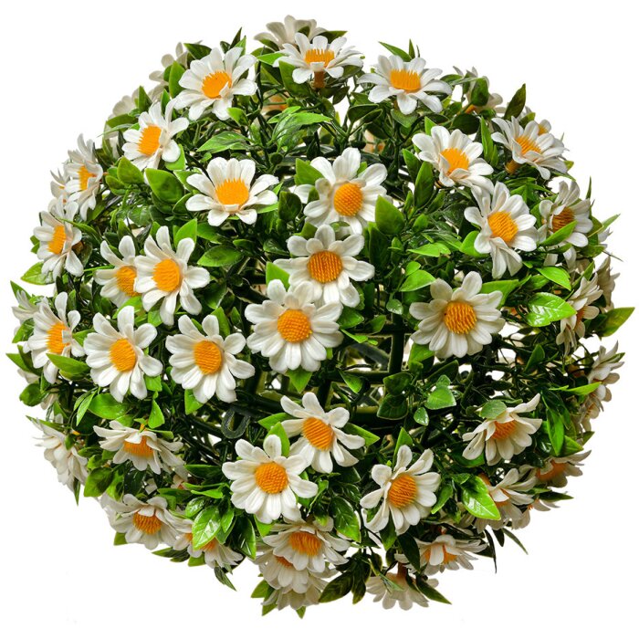 Clayre & Eef 6PL0324M Dekoratívna guľa umelý kvet sedmokráska Ø 22 cm