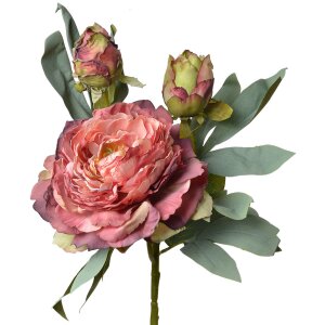 Clayre & Eef 6PL0332R Umelé kvety Rose Red 12x12x62 cm