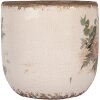 Clayre & Eef 6CE1981M Kvetináč keramický béžovo-ružový Ø 14x13 cm