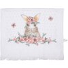 Clayre & Eef CTFEB-2 Uterák pre hostí White Pink Flowers Bunny 40x66 cm 100% bavlna