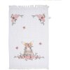 Clayre & Eef CTFEB-2 Uterák pre hostí White Pink Flowers Bunny 40x66 cm 100% bavlna