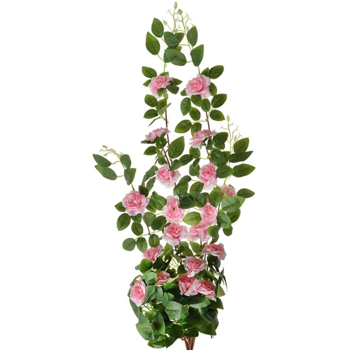 Clayre & Eef 6PL0346P Dekorácia Kvetiny vetvičiek ružovo-zelená 25x15x87 cm