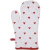Rukavica do rúry Clayre & Eef LVT44 White Red Hearts 18x30 cm