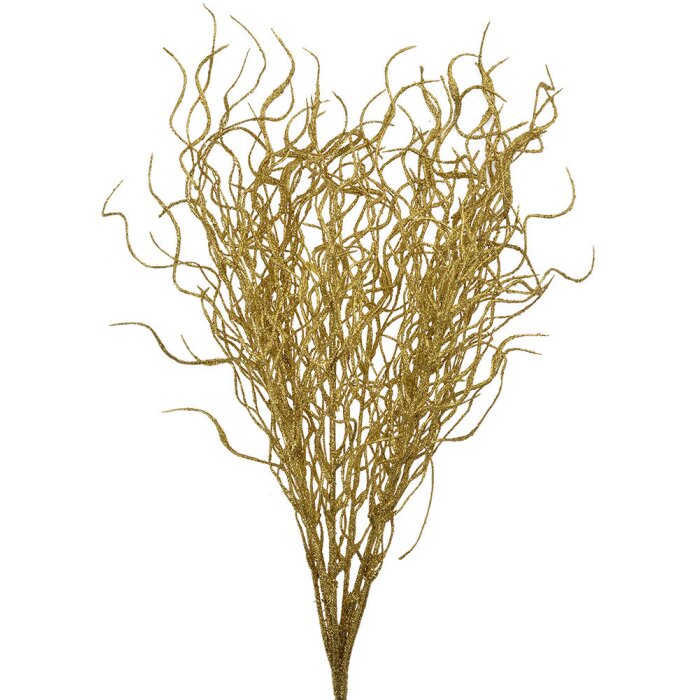 Clayre & Eef 65805 Dekorácia Vetva Zlatá farba 9x6x48 cm