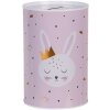 Clayre & Eef 6BL0164 Pokladnička na peniaze Pink Bunny Ø 10x15 cm