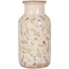 Clayre & Eef Váza 6CE1931M Béžovo-ružová keramika vo vidieckom štýle Ø 14x26 cm