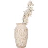 Clayre & Eef 6CE1941S Keramická váza béžová Kvetinová Ø 16x27 cm