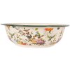 Clayre & Eef 6EM0003 Dekoratívna miska smaltovaná béžovo zelená Ø 30 cm 3000 ml