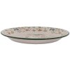 Clayre & Eef 6EM0005 Dekoratívny smaltovaný tanier Ø 30 cm béžovo zelený Vintage
