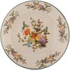 Clayre & Eef 6EM0006 Dekoračný tanier smaltovaný béžovo zelený Ø 30 cm