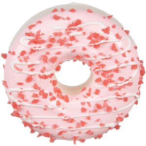 Clayre & Eef 65981 Dekorácia Donut Pink Ø 8x3 cm Plast