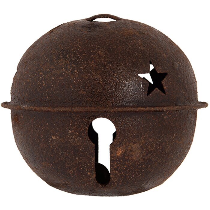 Clayre & Eef 6Y5728M Dekoračný zvonček Brown Iron Ø 9x9 cm