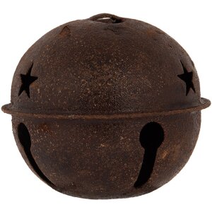 Clayre & Eef 6Y5728M Dekoračný zvonček Brown Iron Ø 9x9 cm
