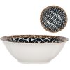 Clayre & Eef 6CEBO0168 Keramická miska biela čierna Ø 16x5 cm 350 ml