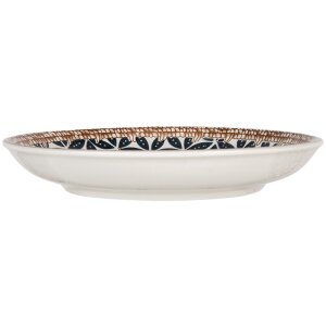 Clayre & Eef 6CEDP0168 Tanier Ø 21 cm boho dizajn keramický bielo-čierny