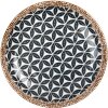 Clayre & Eef 6CEDP0168 Tanier Ø 21 cm boho dizajn keramický bielo-čierny