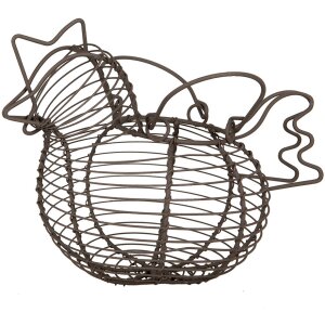 Clayre & Eef 6Y5702 Kôš Chicken Country Style Brown Iron 23x14x17 cm