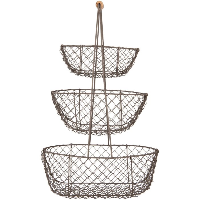 Clayre & Eef 6Y5722 Úložný kôš Iron Black 30x22x50 cm