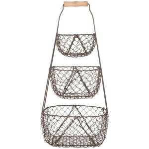 Clayre & Eef 6Y5722 Úložný kôš Iron Black 30x22x50 cm