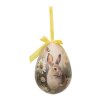 Clayre & Eef 65915 Dekorácia prívesok vajíčko Set 2 Ø 11x15 cm Country Style Bunny