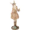 Clayre & Eef 6PR5507 Dekoratívny králik béžová zlatá 9x8x26 cm