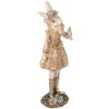 Clayre & Eef 6PR5507 Dekoratívny králik béžová zlatá 9x8x26 cm