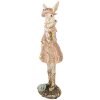 Clayre & Eef 6PR5507 Dekoratívny králik béžová zlatá 9x8x26 cm