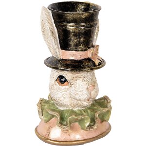 Clayre & Eef 6PR5133 Dekoratívny králik béžová zlatá 18x15x29 cm