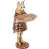 Clayre & Eef 6PR5142 Dekoratívna mačka béžová zlatá 16x14x27 cm