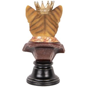 Clayre & Eef 6PR5107 Dekoratívna busta Mačka hnedá béžová 20x19x37 cm Vidiecky štýl